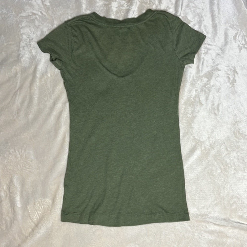 3 BDG V-Neck Tees (Olive Green, Teal Blue and White) - Picture 5 of 9